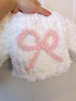 READY TO SHIP Infant Chunky Bow Knit