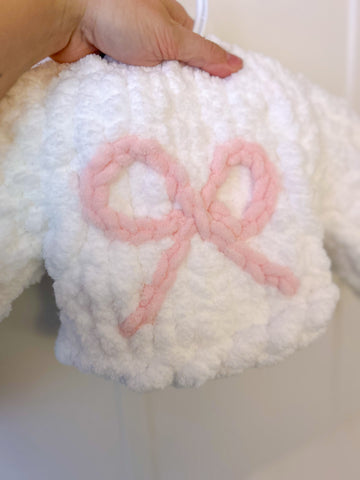 READY TO SHIP Infant Chunky Bow Knit