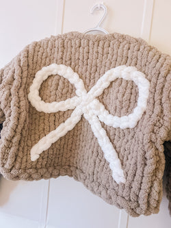 READY TO SHIP Adult L/XL Chunky Bow Knit