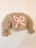 READY TO SHIP Toddler Chunky Bow Knit