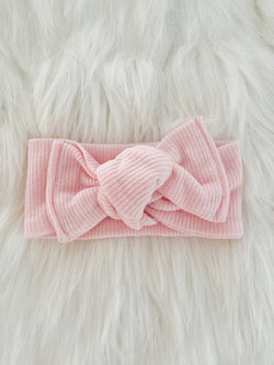 Pink Soft Knit Knot Bow