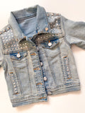 Rolling Stones distressed faded Denim Jacket - Small