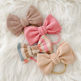 Speckled Fawn Knit Bow