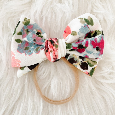 Bold Floral Bow