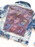 Rolling Stones distressed Dyed Denim Jacket - Medium